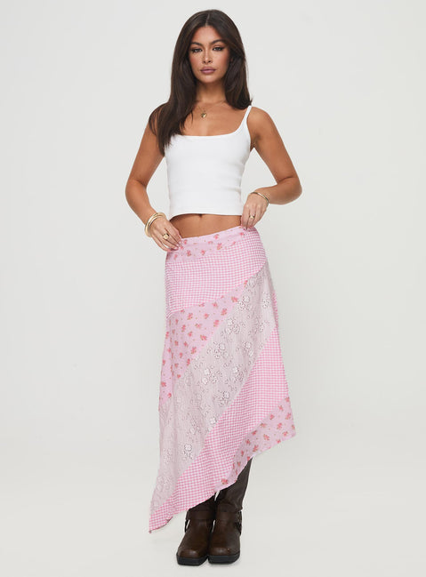   front view of model wearing Princess Polly Rennar Maxi Skirt Multi Maxi Skirts Skirts 