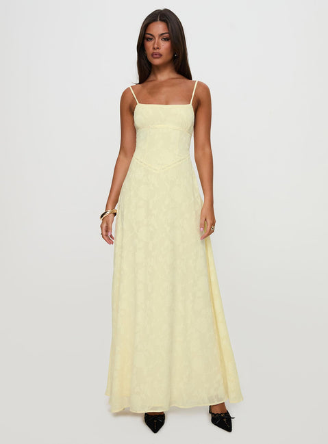 South Of France Maxi Dress Yellow Petite