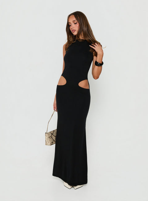 Camilah Cut Out Maxi Dress Black