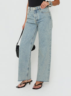 Fawcett High Rise Straight Leg Jeans Light Blue Wash Petite High Rise Jeans Jeans 