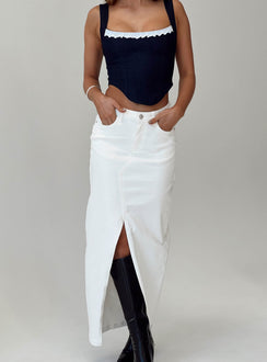 product Batkins Maxi Skirt Cream Denim Princess Polly  Maxi 