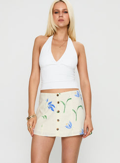   front view of model wearing Princess Polly Summer Sonnet Mini Skirt Multi Mini Skirts Skirts 