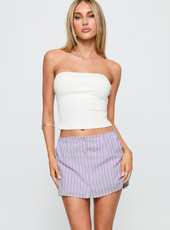   front view of model wearing Princess Polly Told You So Mini Skirt Multi Mini Skirts Skirts 