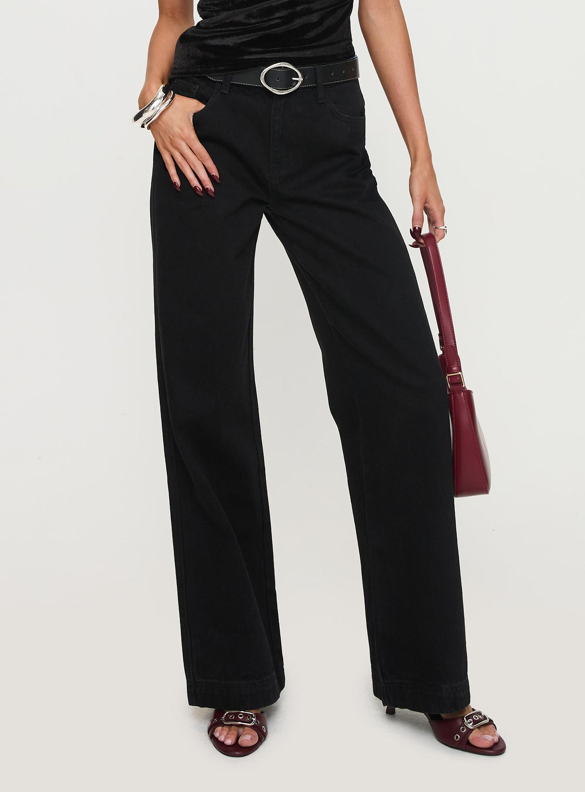 Jankins Low Rise Straight Leg Jeans Black Mid Rise Jeans Jeans 