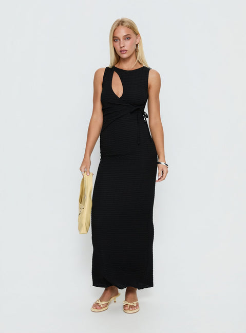 Cymone Cut Out Maxi Dress Black