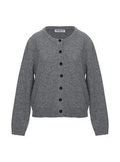 front view of model wearing Princess Polly Better Than Fiction Cardigan Grey Longline Jumpers Jumpers 