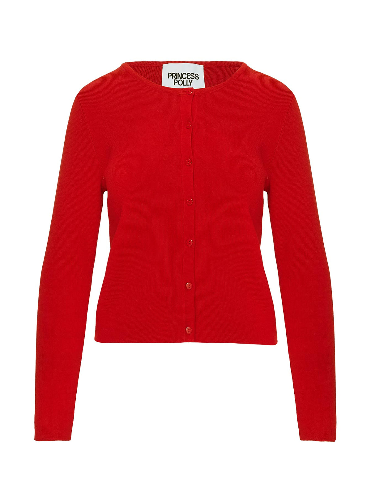 Presenting the Old Burlington Knit Cardigan Red womens-jumpers in short length product Princess Polly