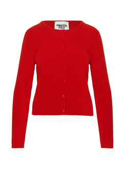 Presenting the Old Burlington Knit Cardigan Red womens-jumpers in short length product Princess Polly