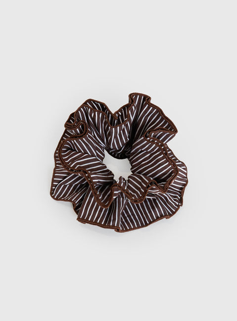 Way Back In Scrunchie Brown / White