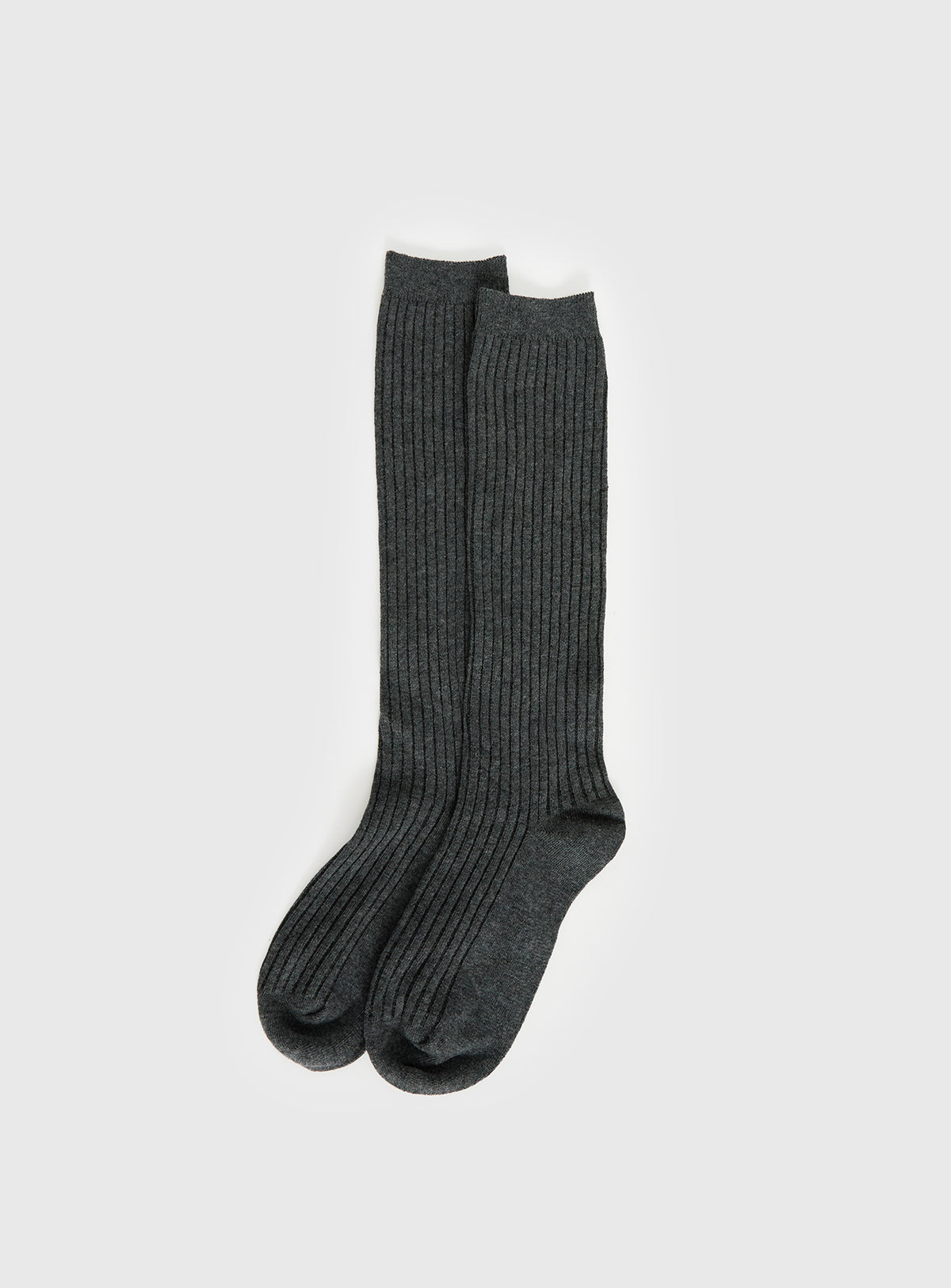Nayara Ribbed Socks Dark Grey Marle