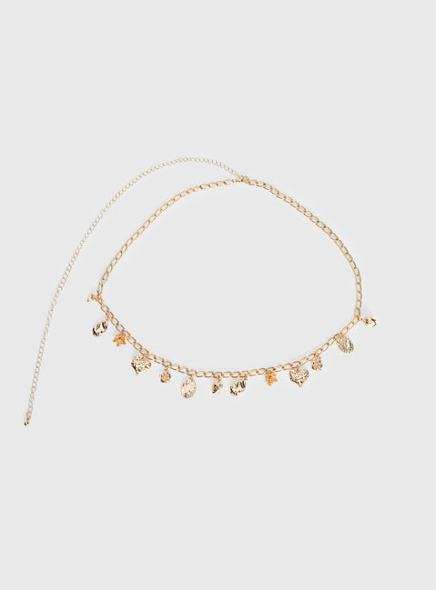 Vibe Check Chain Belt Gold