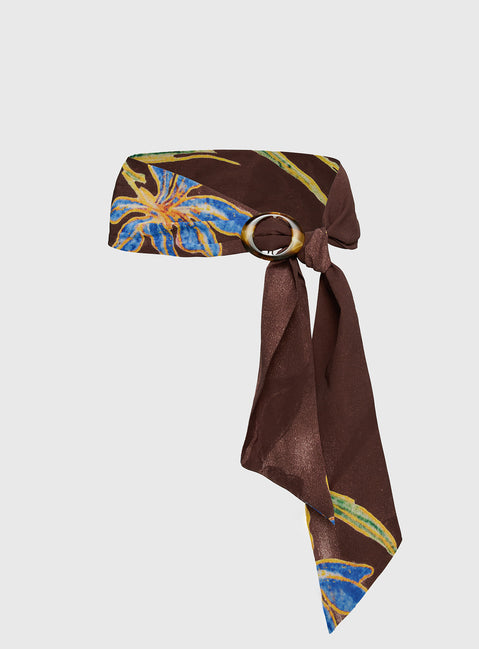 Kinslea Belt Brown Floral