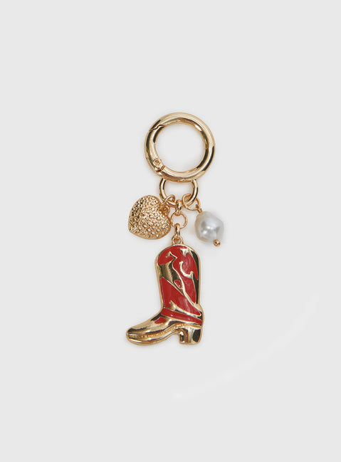 Such A Charmer Keyring Gold