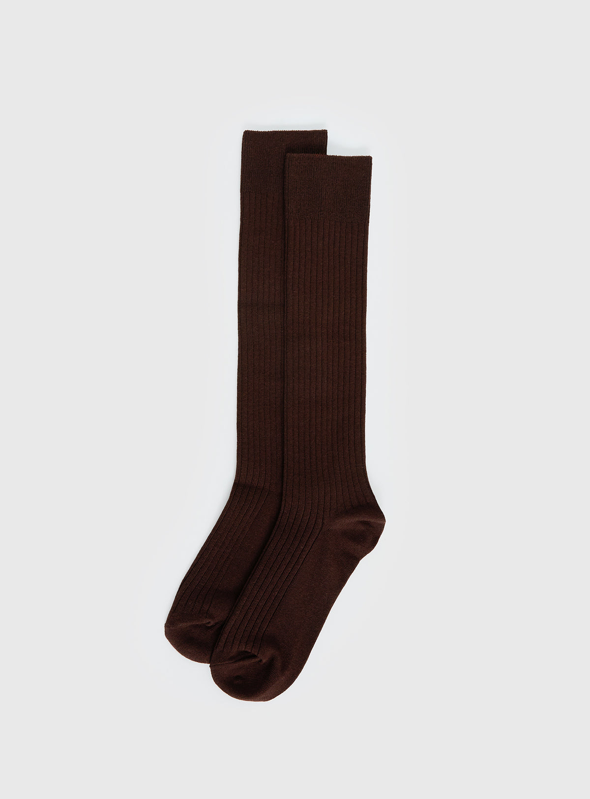 Kosie Ribbed Socks Chocolate