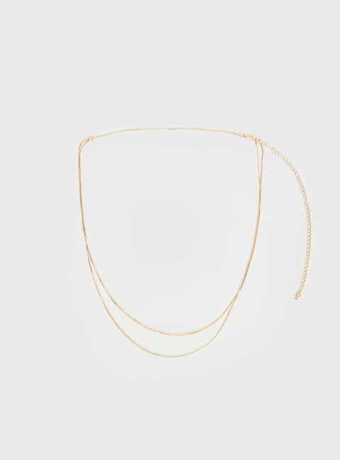 Dressed Up Dainty Chain Belt Gold