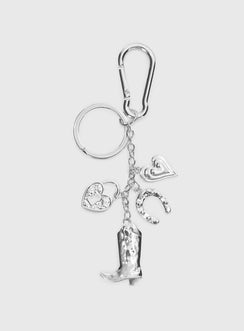 How Lucky Are We Key Chain Silver