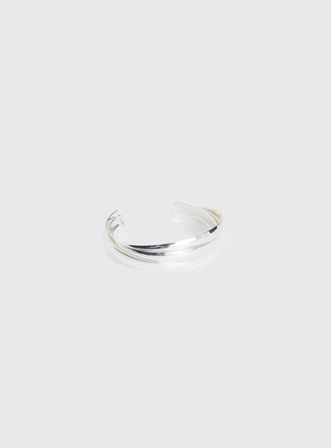 Affluent Layered Cuff Silver