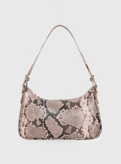 Jaxen Shoulder Bag Pink Snake