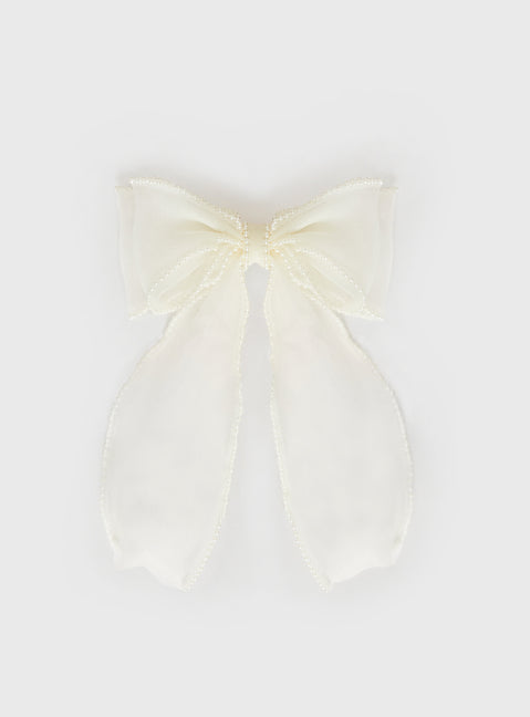 Emorie Hair Bow White