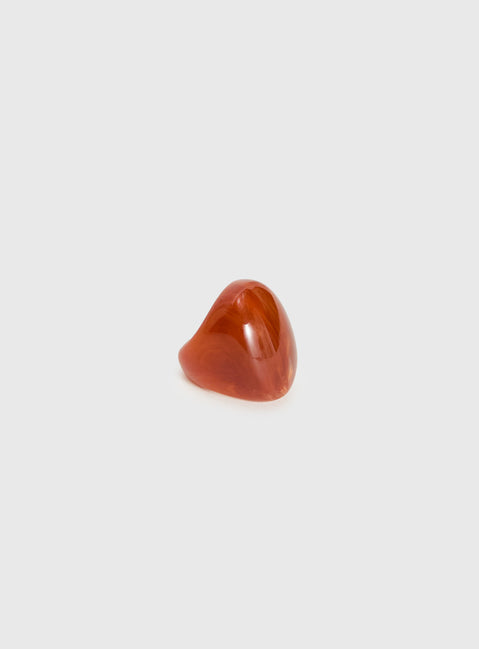 Hailley Resin Statement Ring Brown
