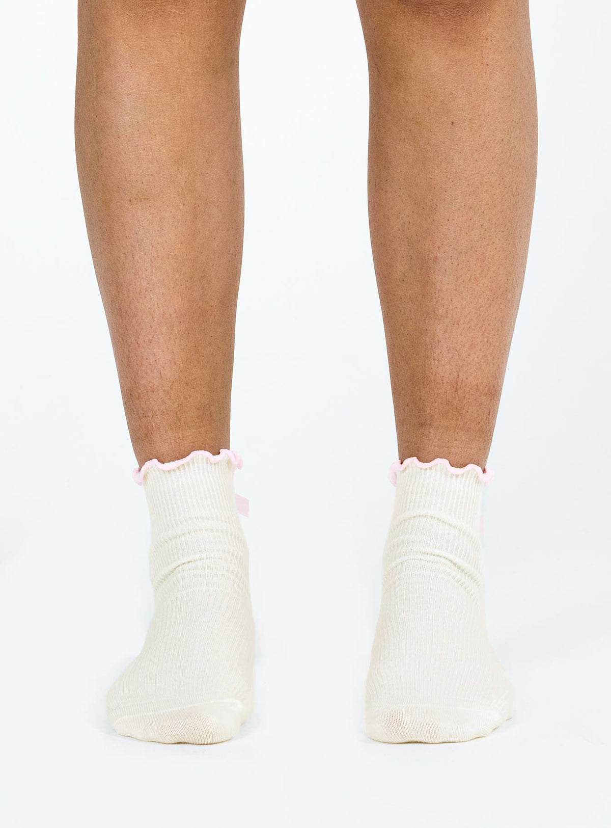 Socks Bow detail Lettuce edge cuff Good stretch