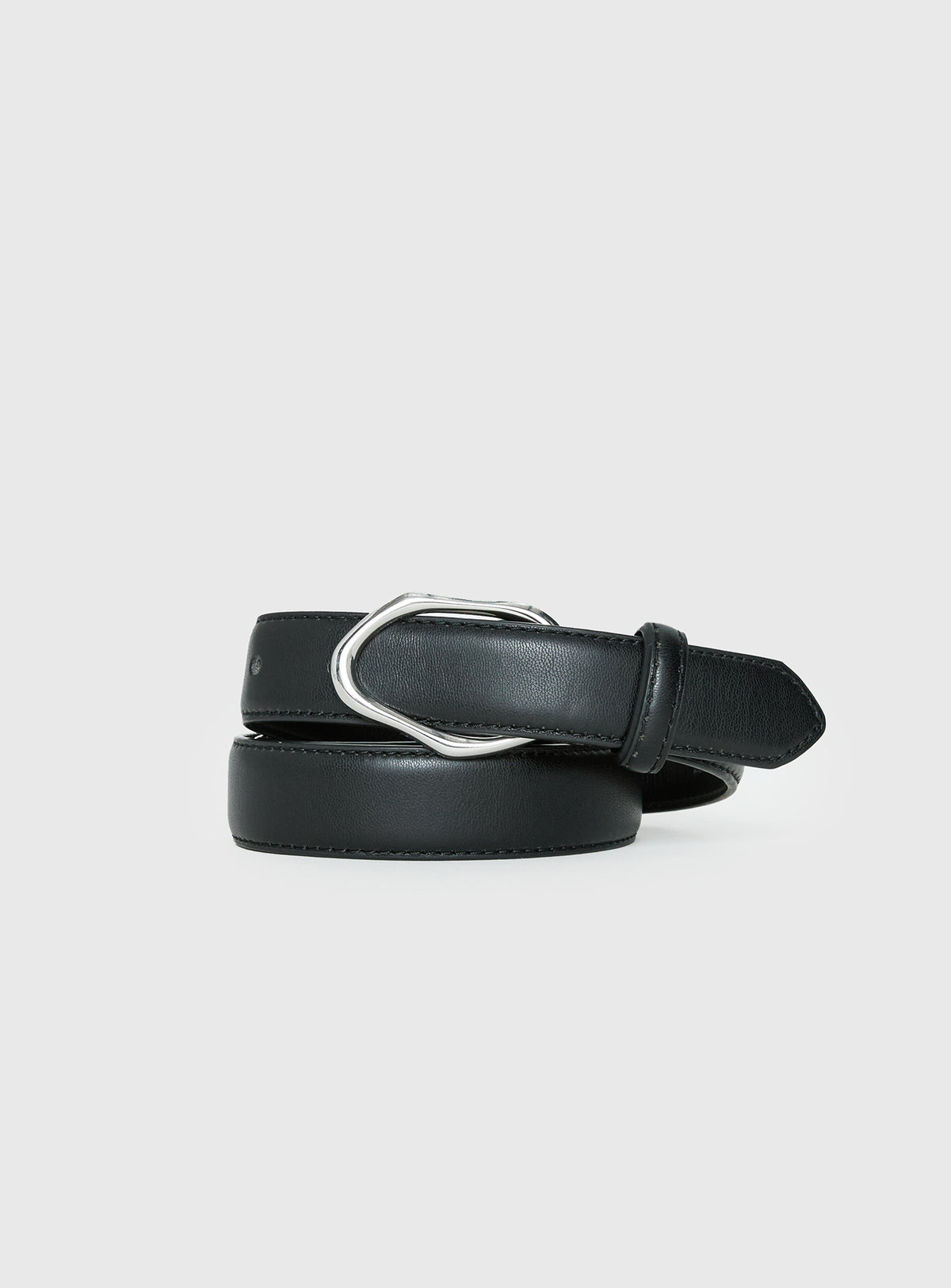 Elenna Faux Leather Belt Black / Silver