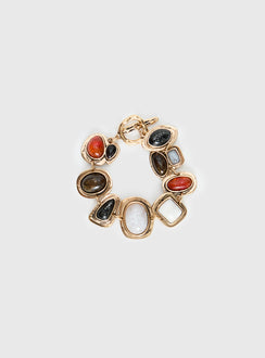 Jazlyn Stone Bracelet Gold