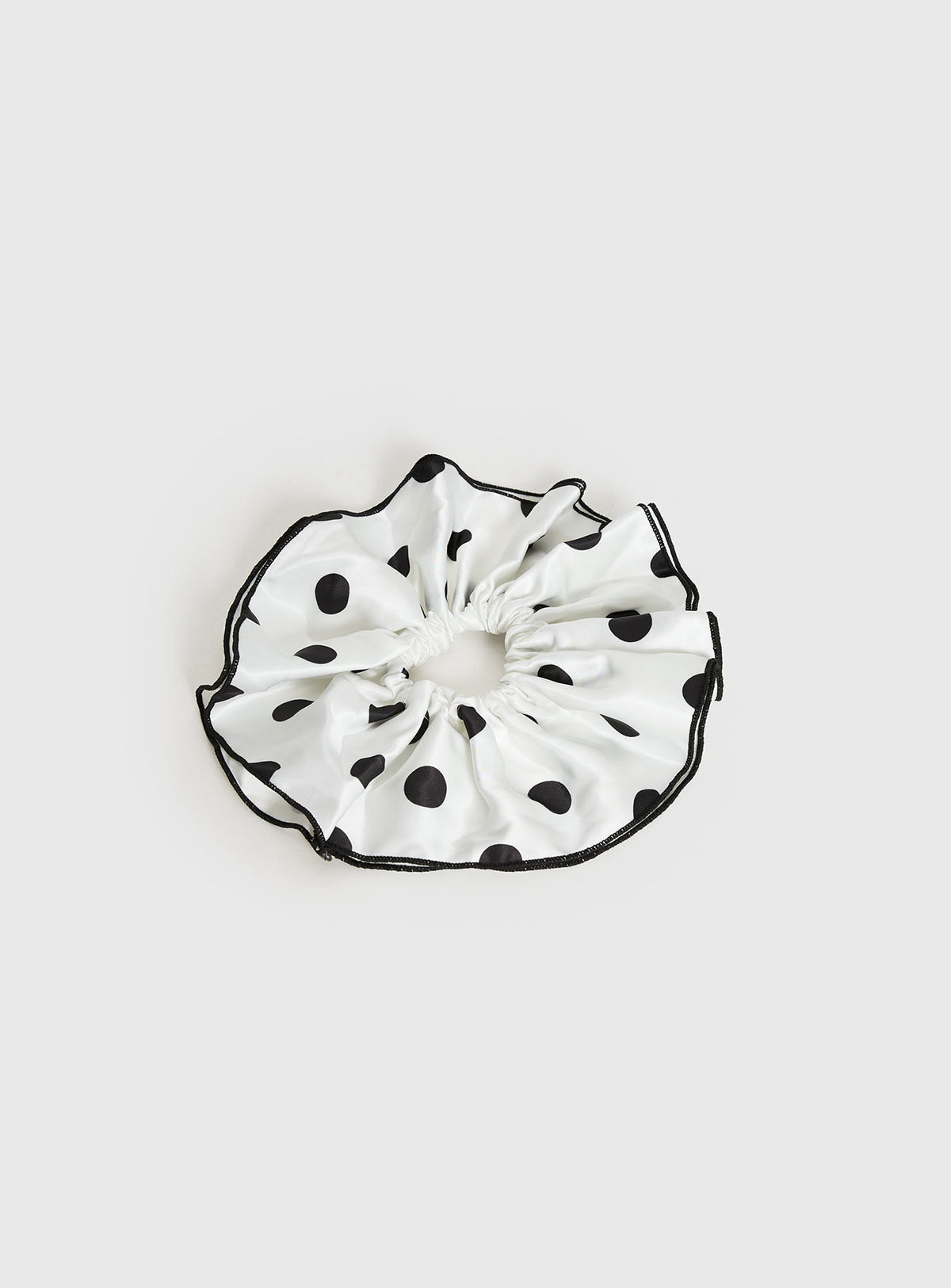 Make My Day Scrunchie White Polka