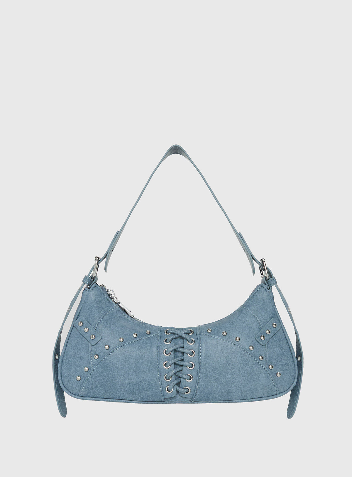 Langston Tie-Up Detail Shoulder Bag Blue