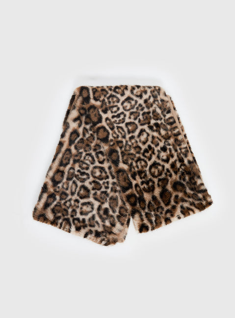 Freeze Fluffy Scarf Leopard