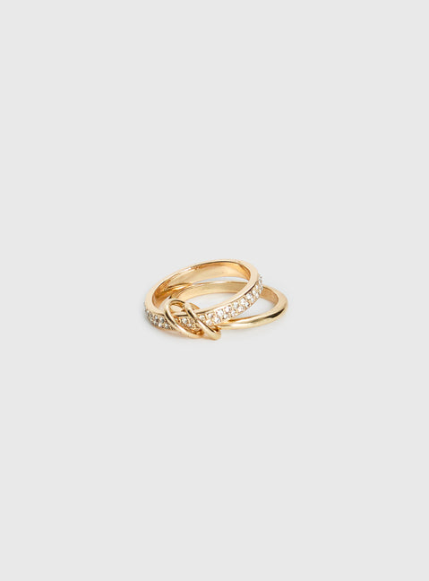 Something Sweet Stacked Ring Gold
