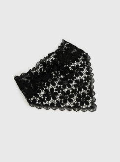 Lilibette Crochet Hair Bandana Black