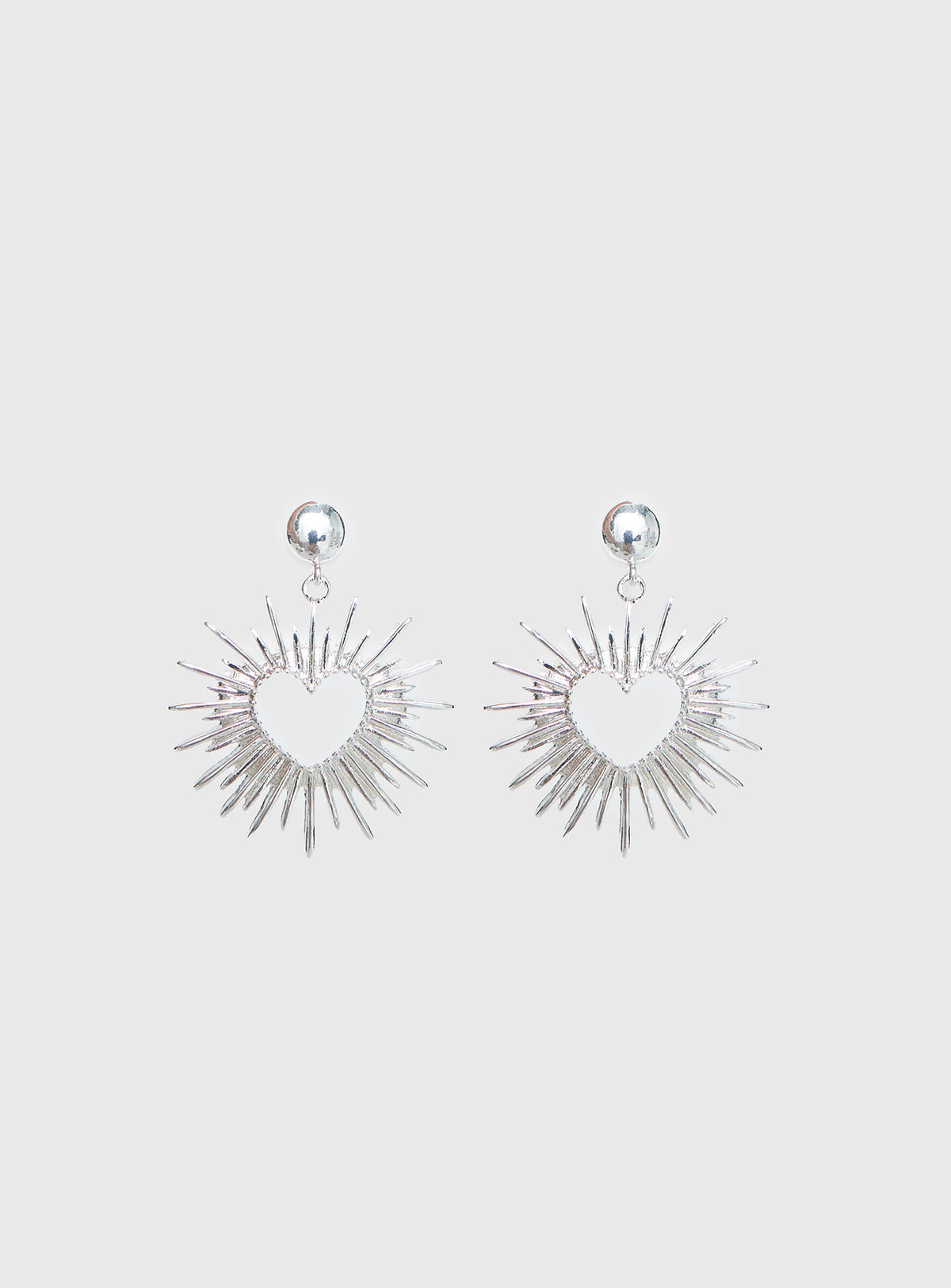 Manifest It Heart Earrings Silver