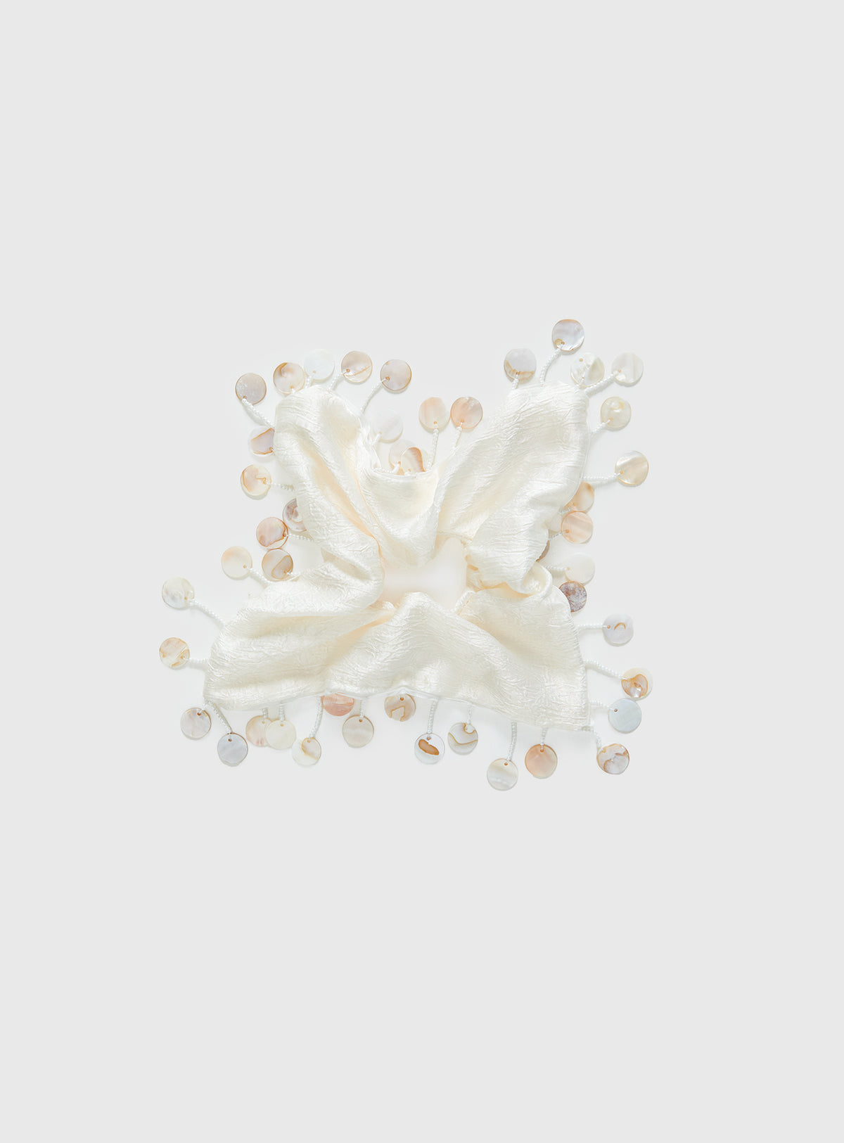 Tahlie Shell Detail Scrunchie Cream