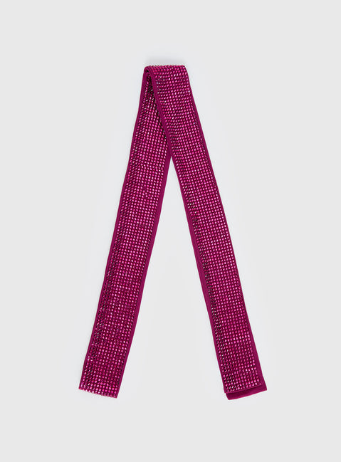 Sugarberry Skinny Scarf Pink Metallic