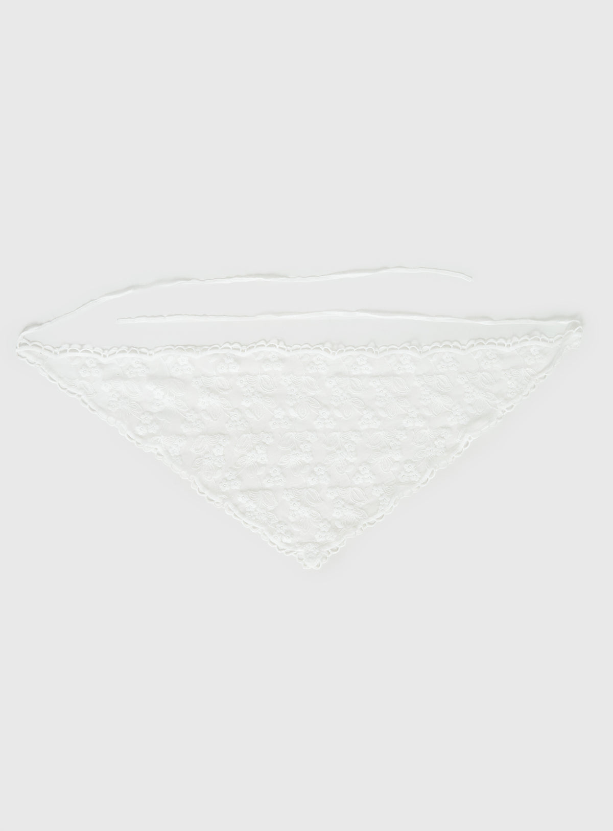 Creme Brulee Lace Hair Scarf White