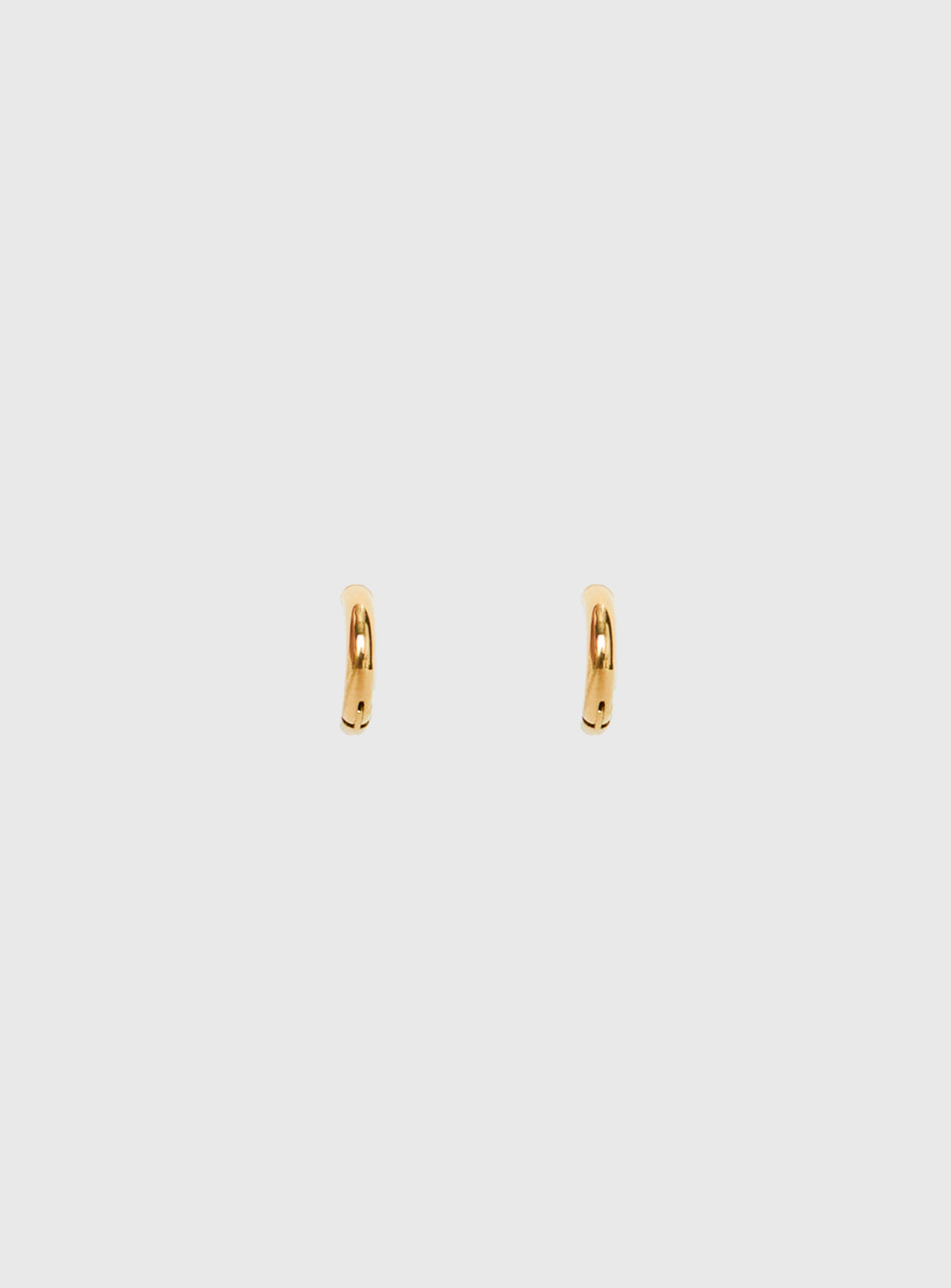 Fiorah Gold Plated 10mm Huggie Earrings Gold