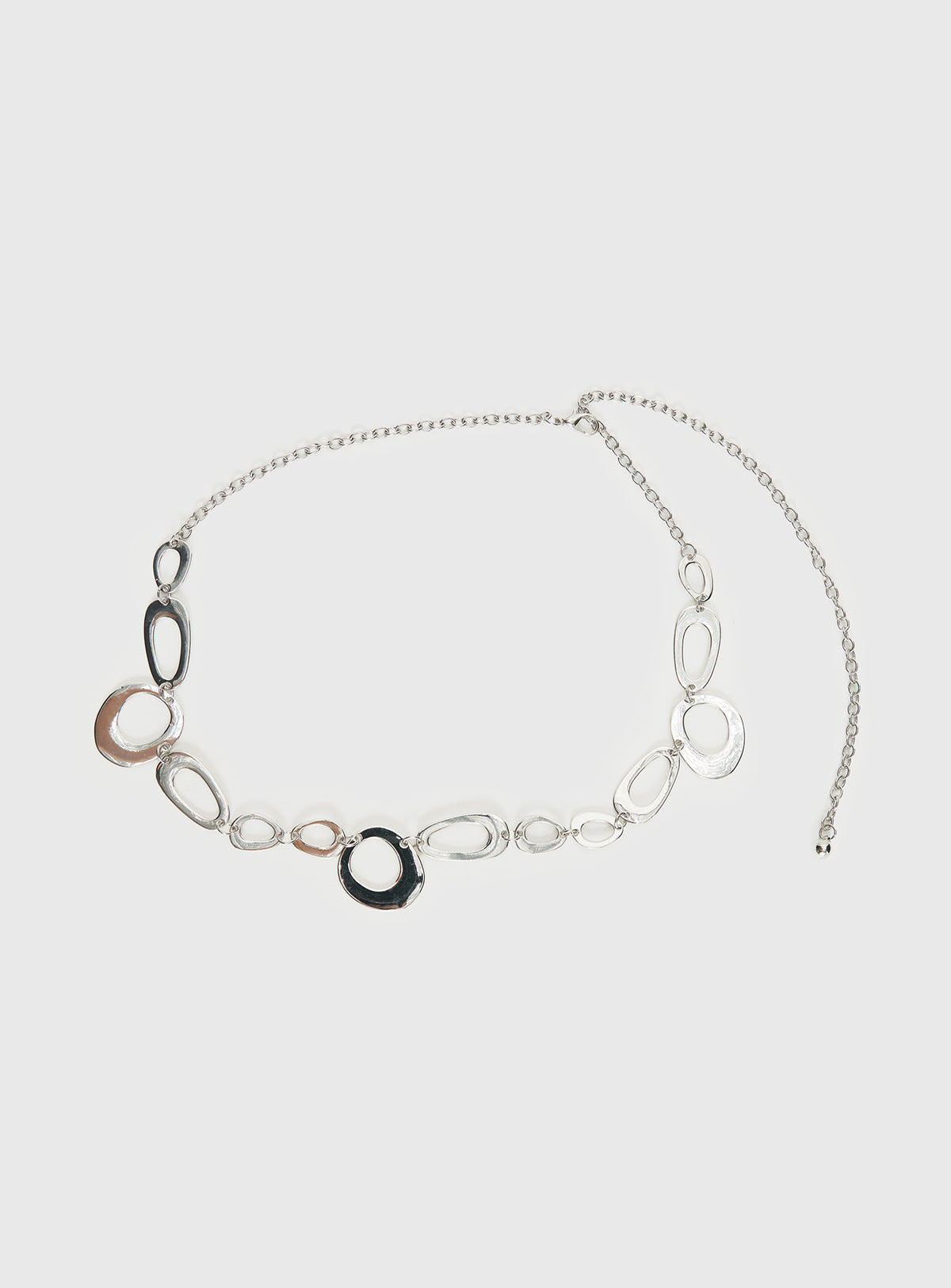 Wavelength Chain Belt Silver