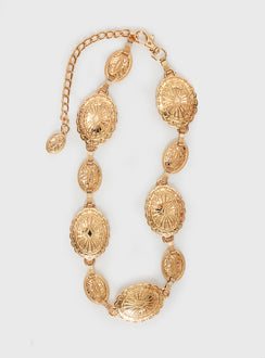 Gold toned chain belt