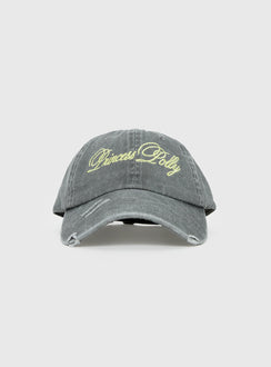 Off Duty Distressed Cap Grey / Yellow