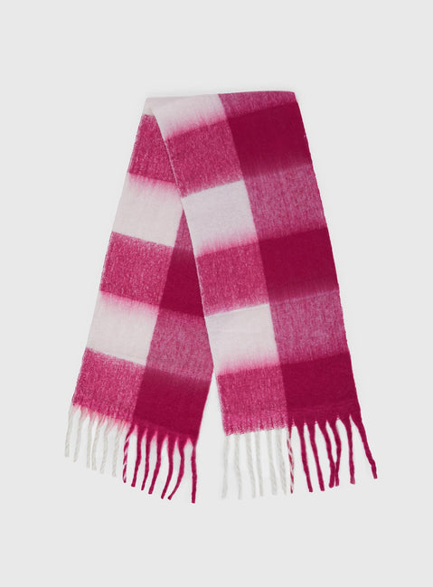 Consideration Scarf Pink Check