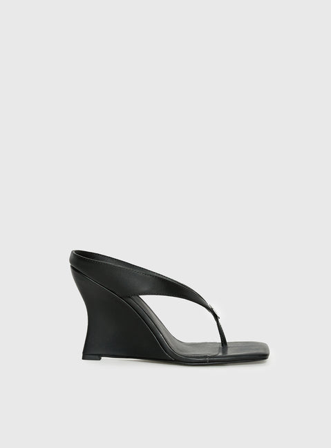 Two Summers Wedge Heels Black
