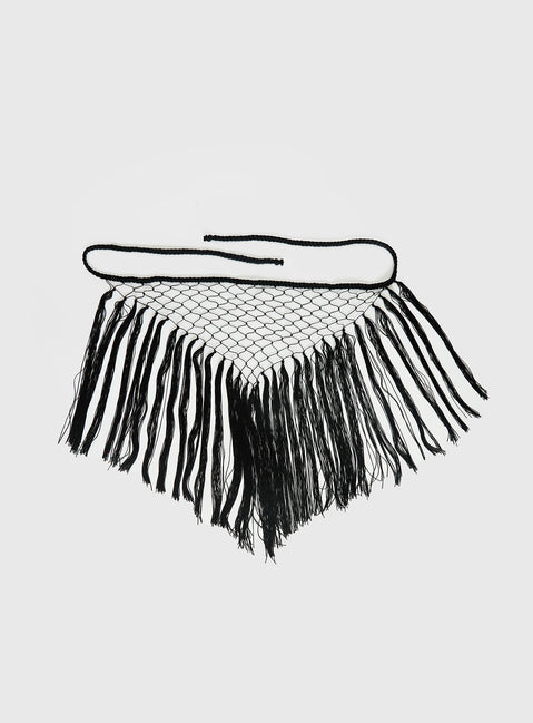 Karlotta Tassel Sarong Black