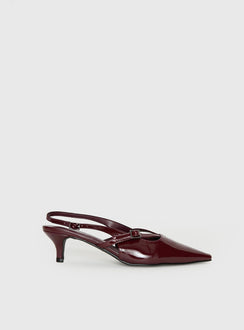 Therapy Irving Slingback Heels Burgundy