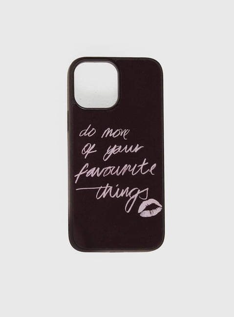Favourite Things iPhone Case Burgundy