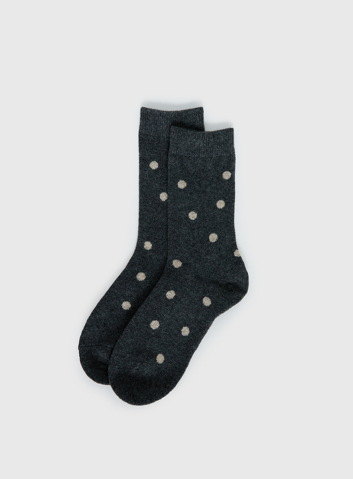 Safire Socks Grey / Beige Polka Dot