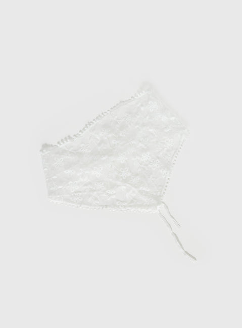 Ex Factor Sheer Head Scarf White
