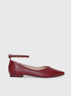 Oliny Ballet Flats Burgundy