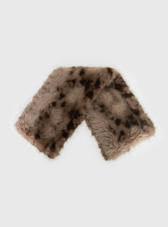 Freeze Fluffy Scarf Brown
