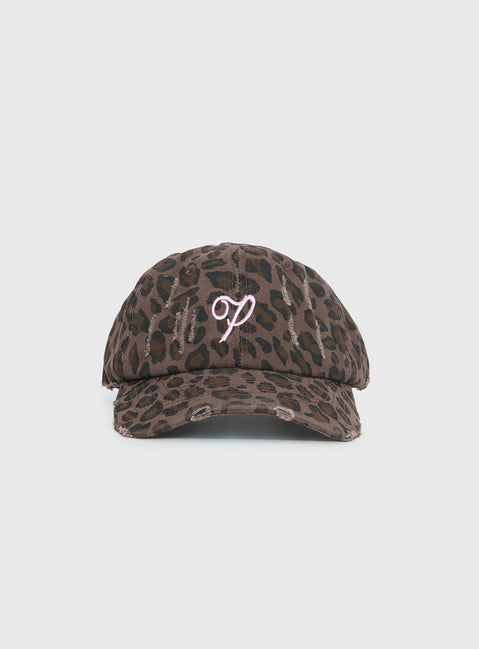 Refinery Distressed Cap Leopard / Pink